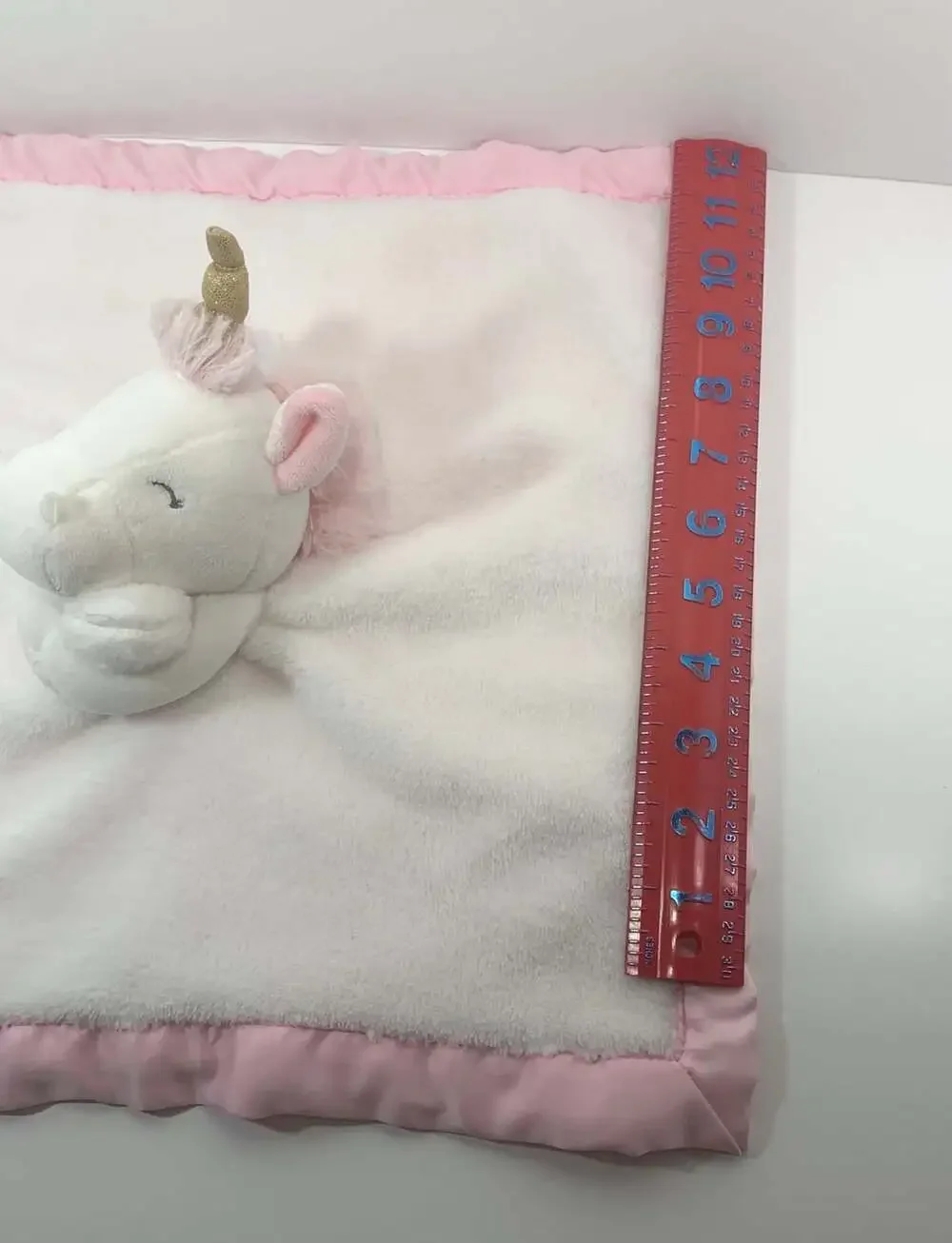 Carter's Unicorn white and pink satin lovey lovie